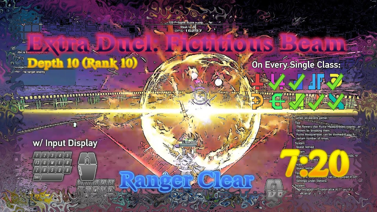 [7:20] Ranger -- All-class D10R10 Ruine Masquerader (Extra Duel: Fictitious Beam) [PSO2:NGS]