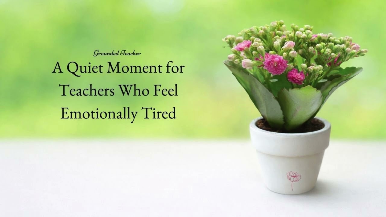 A Quiet Moment For Teachers who Feel Emotionally Tired