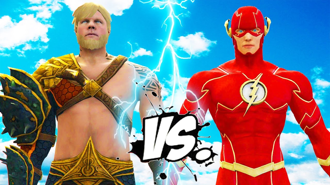 THE FLASH VS AQUAMAN - EPIC SUPERHEROES BATTLE
