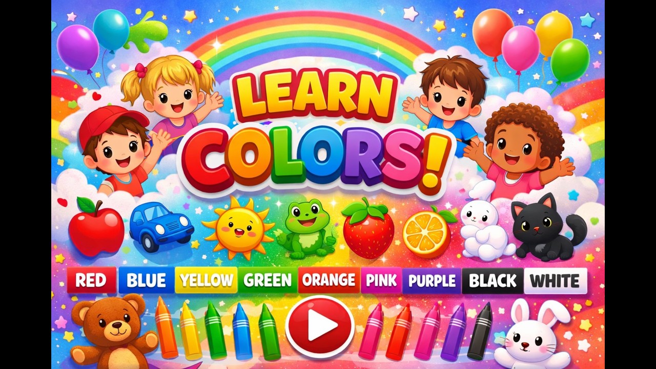 Learn Colors | Red, Blue, Yellow, Green & More | Kids Learning Video #kidschannel #education