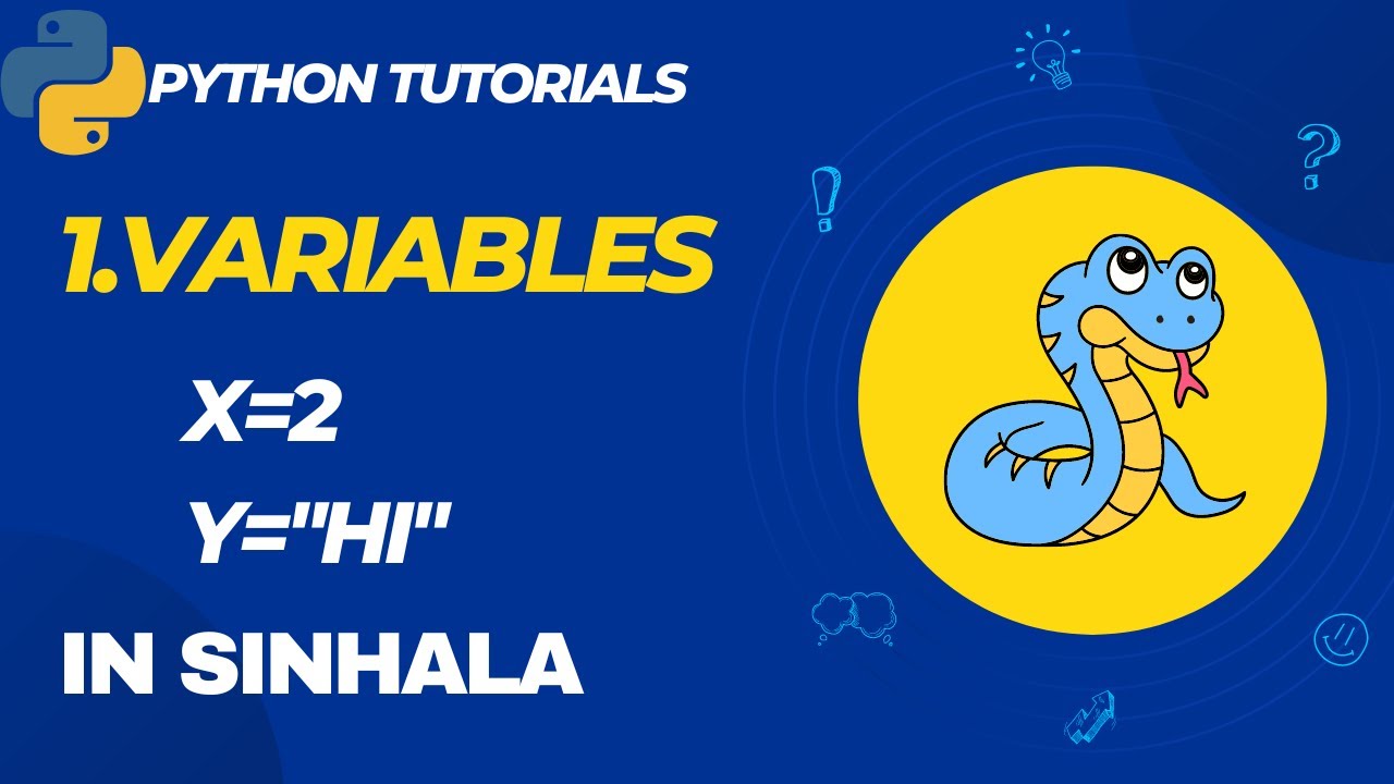 1. Variables in Python| Python variables  in sinhala| variables in python exercises