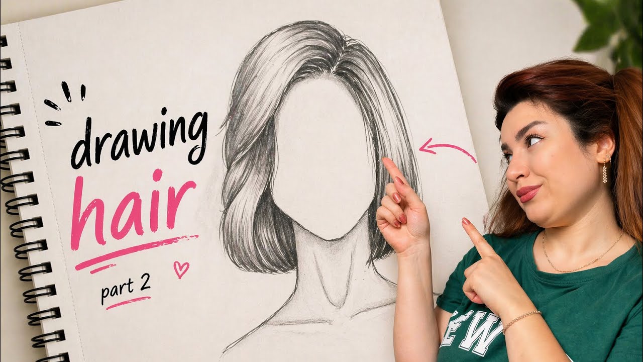 Drawing Hair Step by Step| Part 2