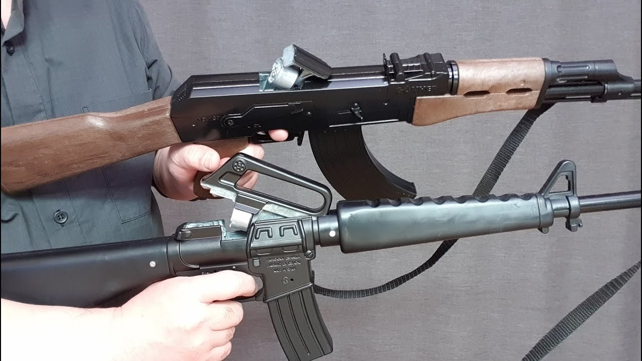 풀메탈 AK화약총,  M16 화약총도 있네요!   Metal AK47 Type Cap Gun & M16 Type Cap Gun from  Spanish GONHER