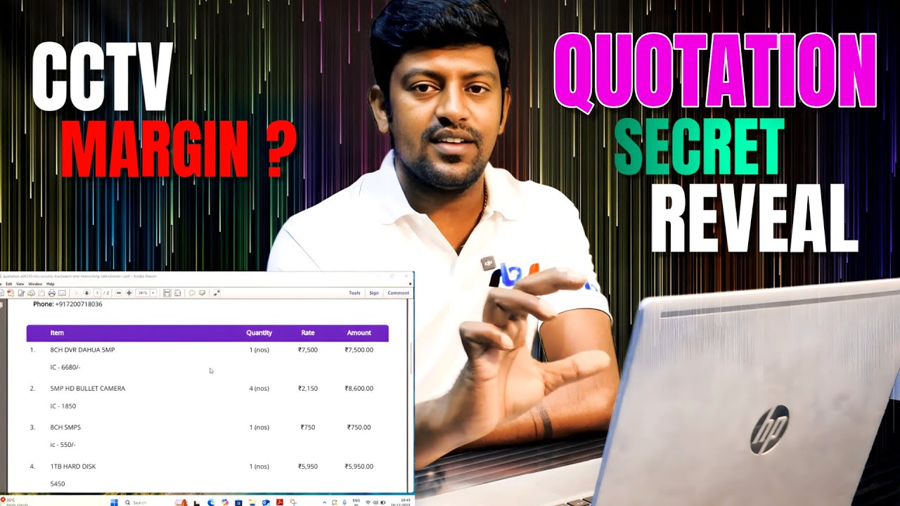 CCTV Quotation Reveal Video 🔥 | Ithu Varaikkum Yaarum Sollala | rbs updates sathis R