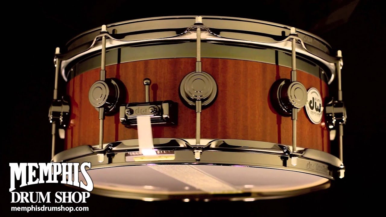 DW 14 x 6 Collector's Series Top Edge Maple/Mahogany Snare Drum with MAG Throw-Off - 360