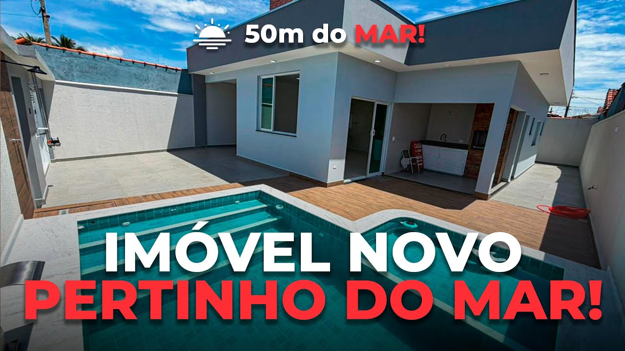 IMÓVEL NOVO A 50 METROS DO MAR COM 3 DORMITÓRIOS + PISCINA! | REF 569