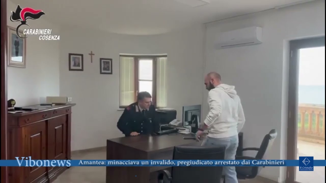 Amantea: minacciava un invalido, pregiudicato arrestato dai Carabinieri