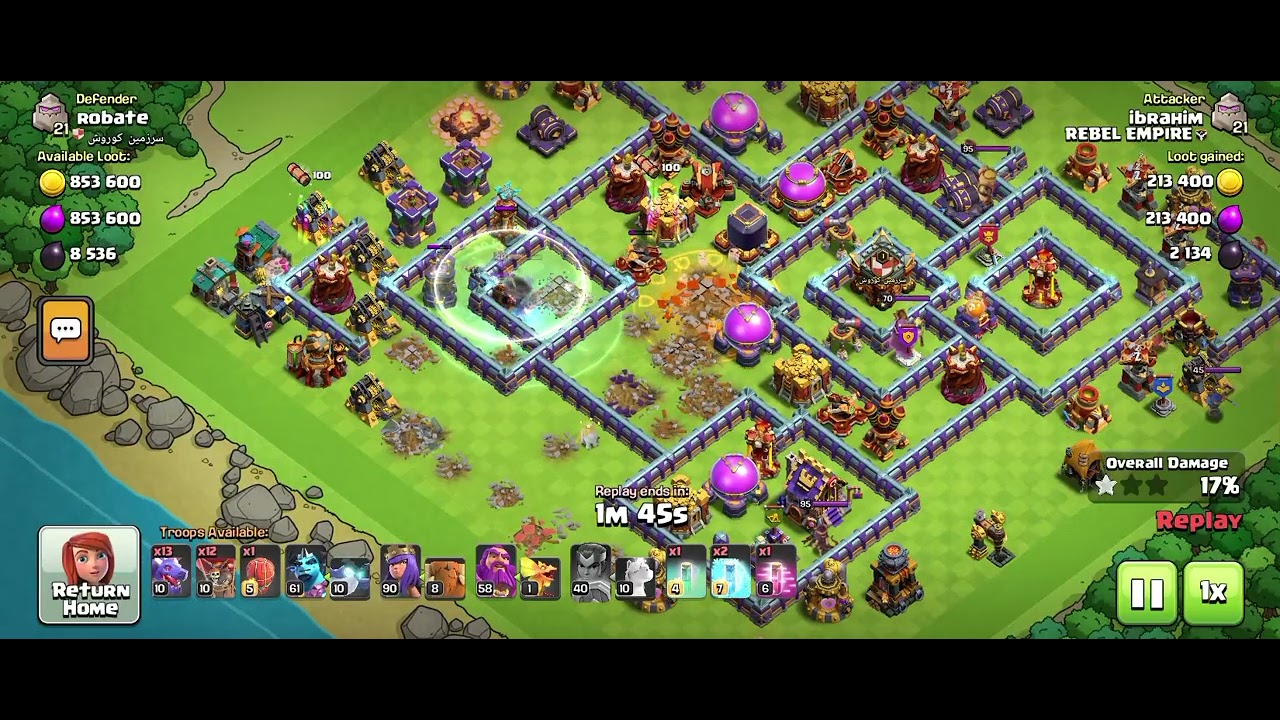 Coc..ranked battle..townhall 16 versus max townhall 16