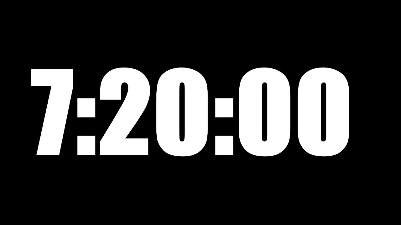 7 HOUR 20 MINUTE TIMER &bull; 440 MINUTE COUNTDOWN TIMER ⏰ LOUD ALARM ⏰