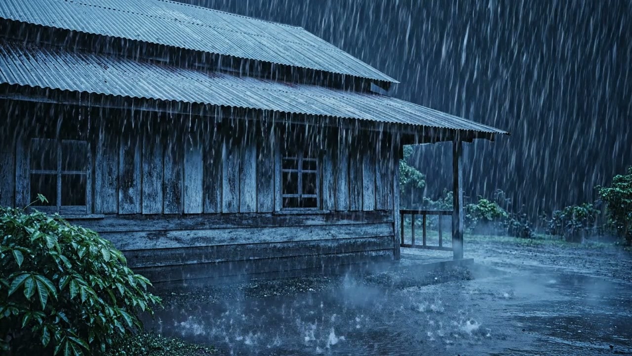 🔴 24/7 Sem Anúncios Sons de Chuva – ASMR Chuva na Barraca para Relaxamento Noturno Profundo