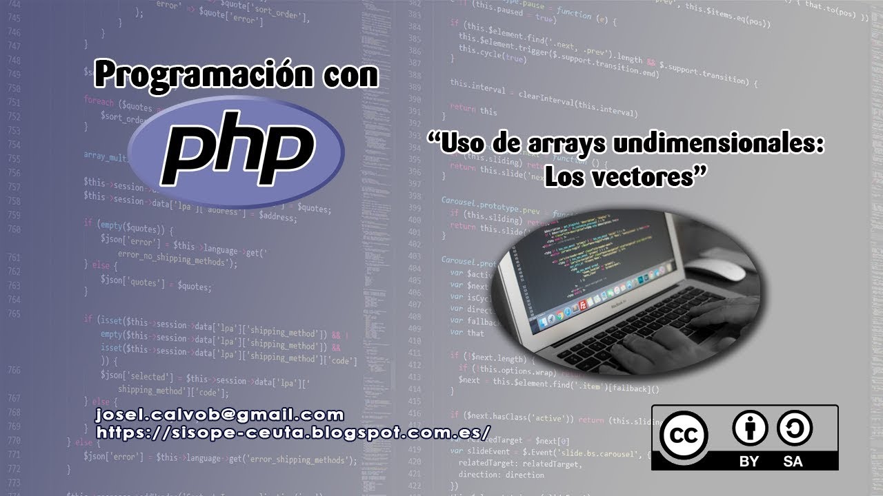 Programación PHP - Uso de arrays unidimensionales o vectores