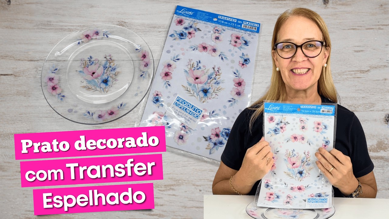Como Usar o NOVO Transfer Espelhado da Litoarte no Prato