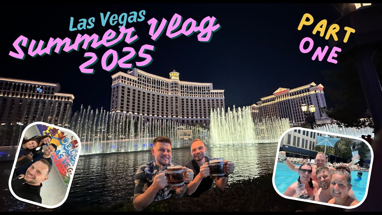 Las Vegas Summer Vlog Part 1 | Travel Day | New York New York Pool  | Brewdog | Bellagio | Park MGM