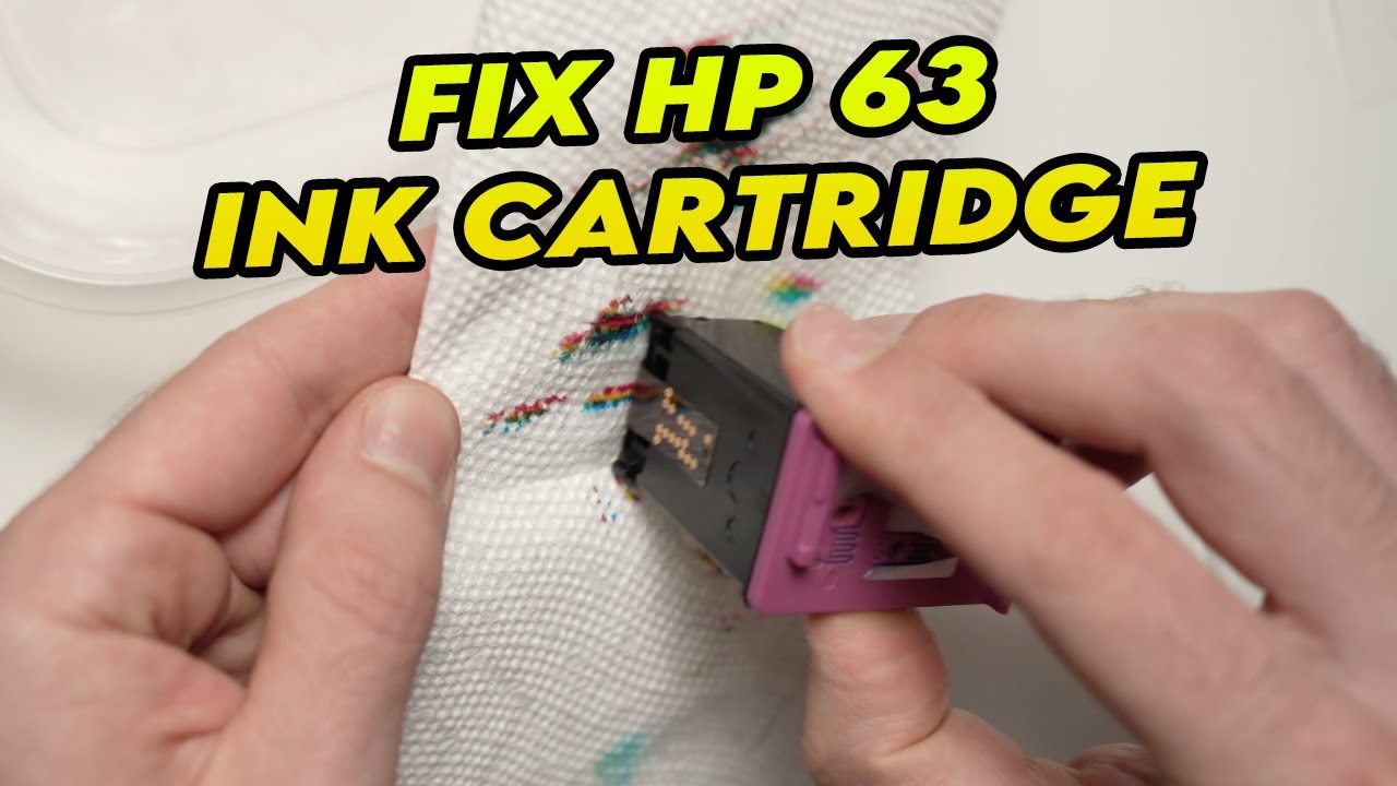 How to Clean HP 63 Dried Ink Cartridge  - Printhead Blocked & Clogged