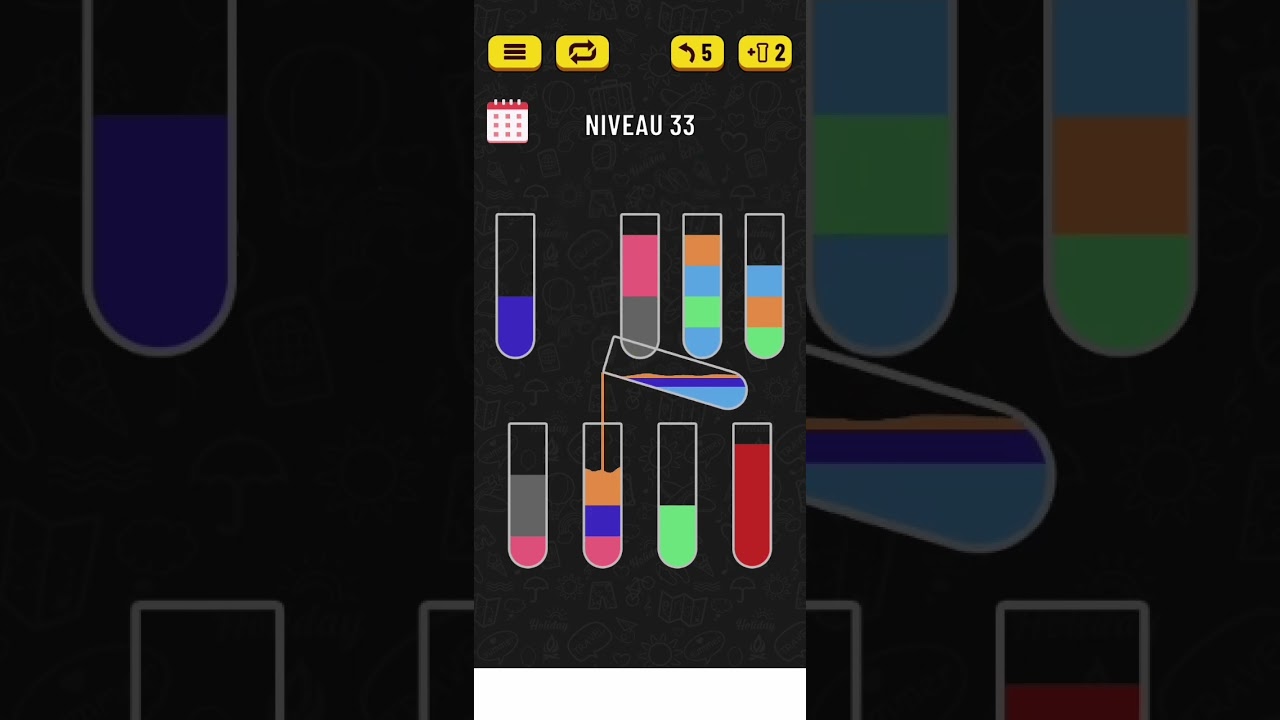 2023 Water Sort Level 33 Walkthrough Solution Android/iOS