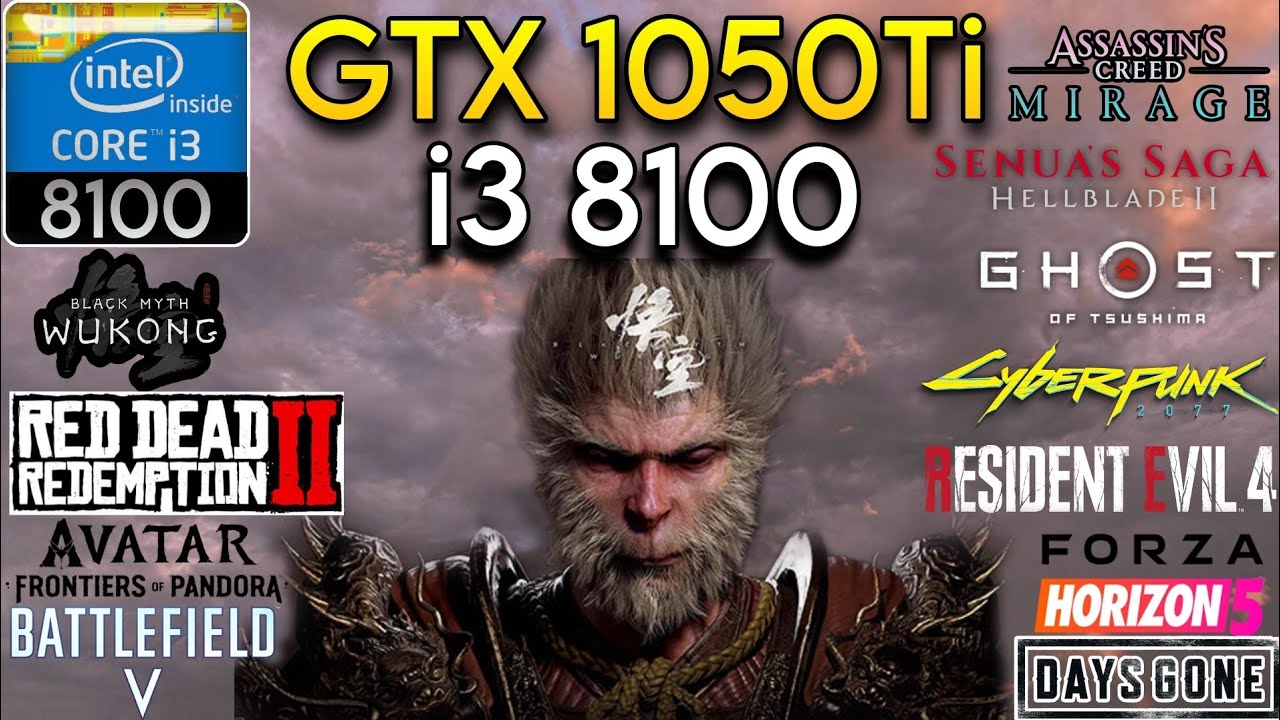 GTX 1050 Ti + I3 8100 & 16GB Ram - Test In 12 Games In 2024 !