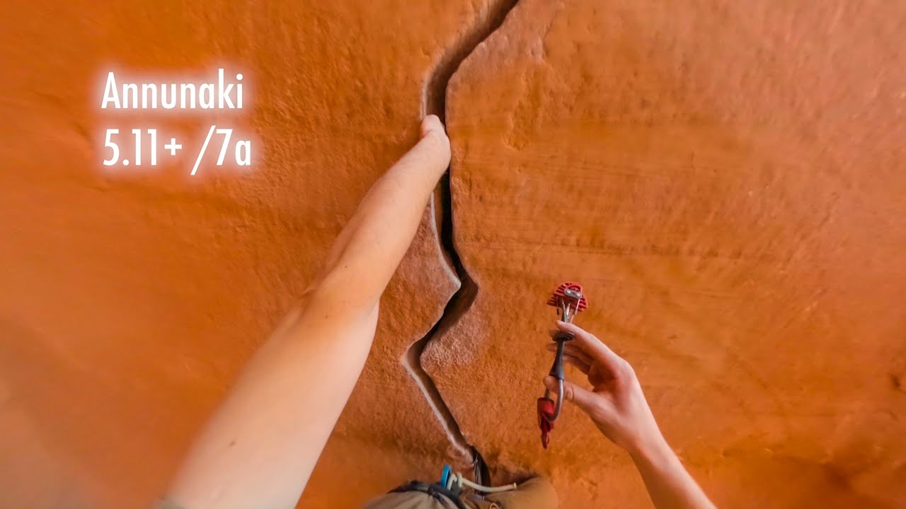 THE BEST Crack Climb in Indian Creek | Annunaki 5.11+ | UNCUT POV