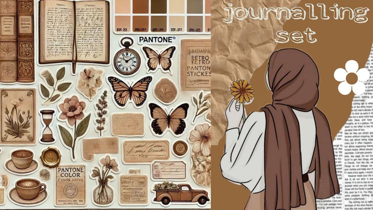 Vintage journal set || journalling kit #diy #journaling @wafiyaartcrafts9819 