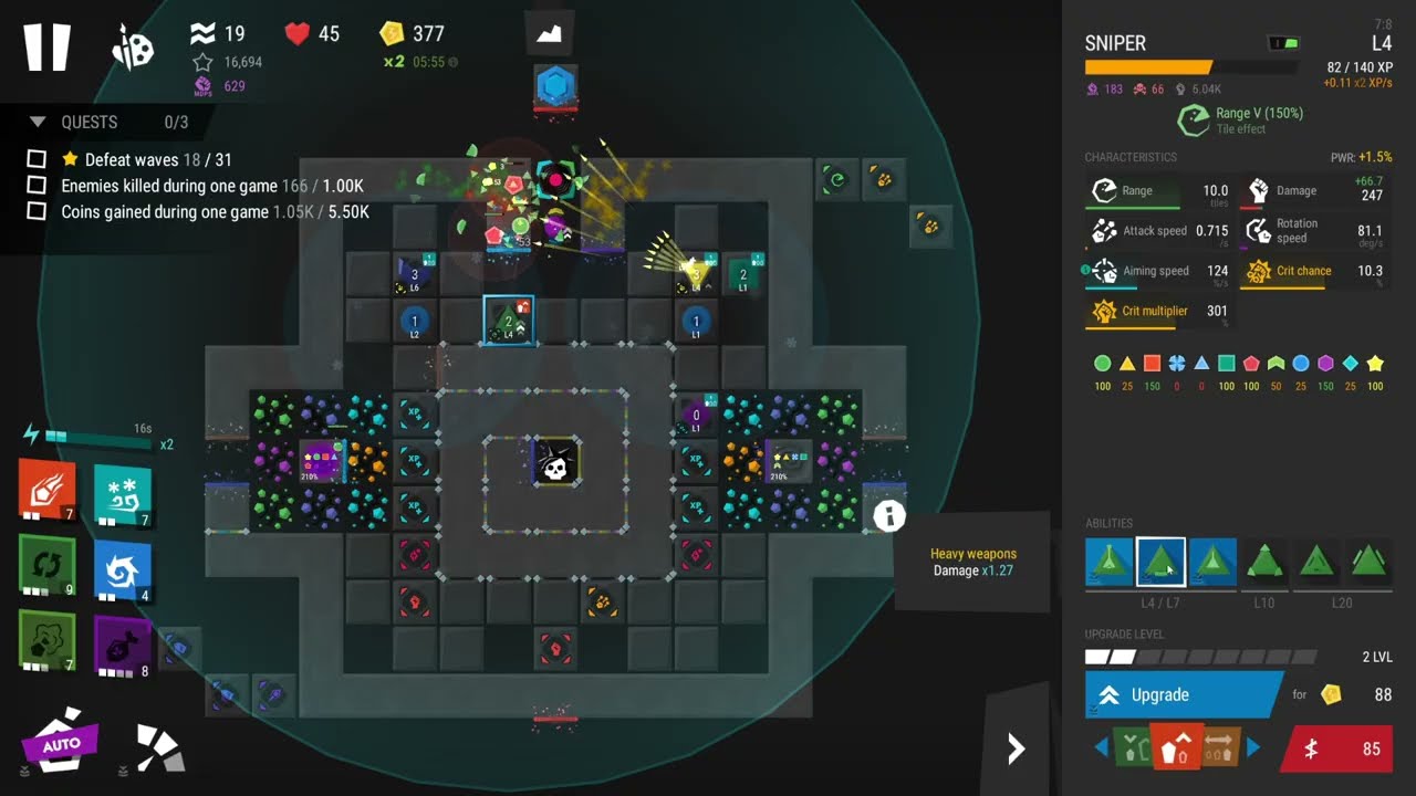 Infinitode 2 - Let's Play - level 5.b1- 3 star