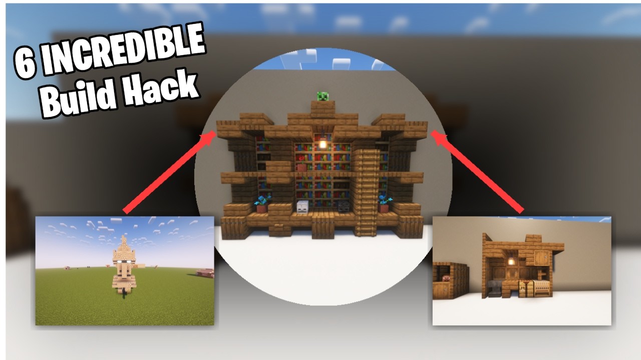 6 INCREDIBLE BUILD HACK ORIGNAL 1.21 #minecraft