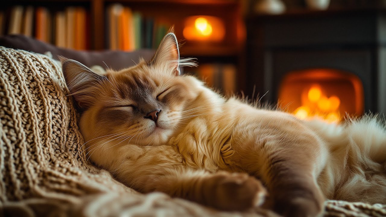 12 Hours Of Music For Cat to Fall Into Deep Sleep🐈Stress Relief♬ Heal Stress For Cat 🔴