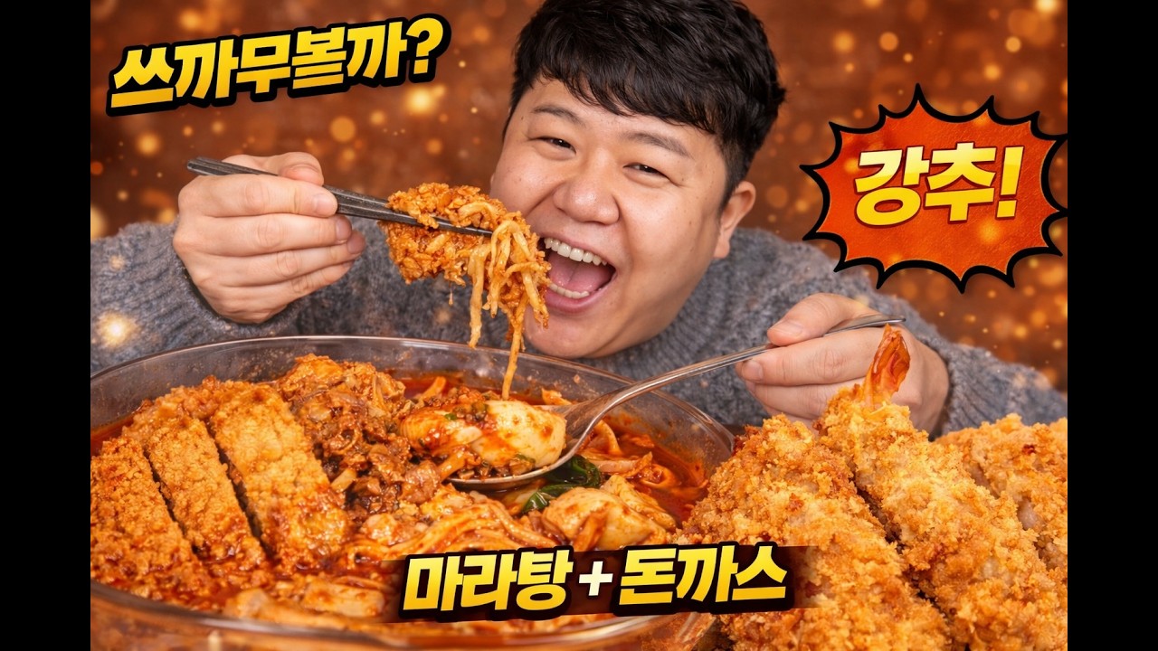 돈까스에 마라탕 부어봤는데… 이게 되네