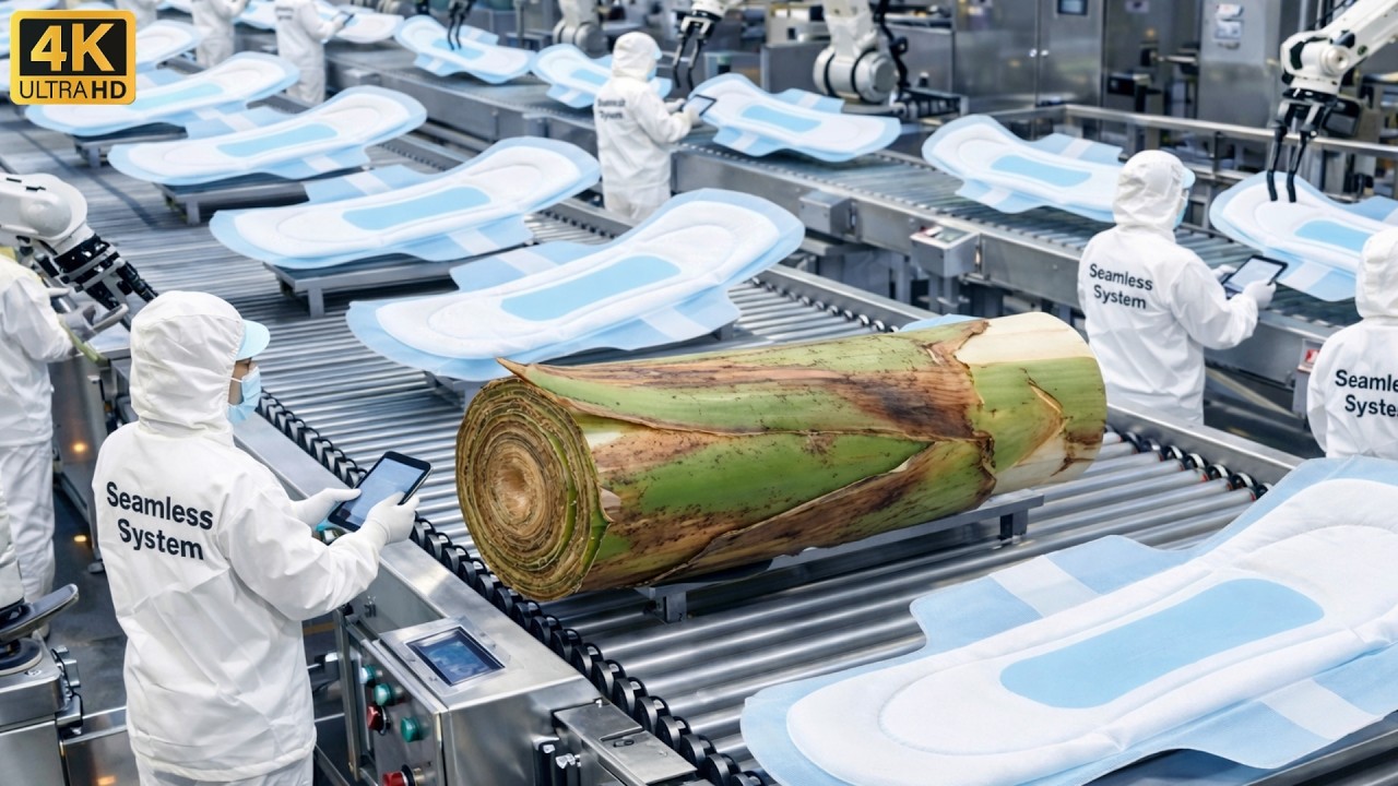 How 15 Tons of Banana Waste Becomes 300,000 Sanitary Pads