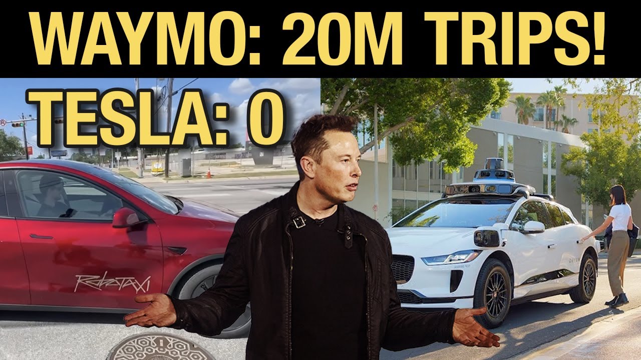 Заблуждения Илона Маска о роботакси против реальности Waymo (20 миллионов поездок)