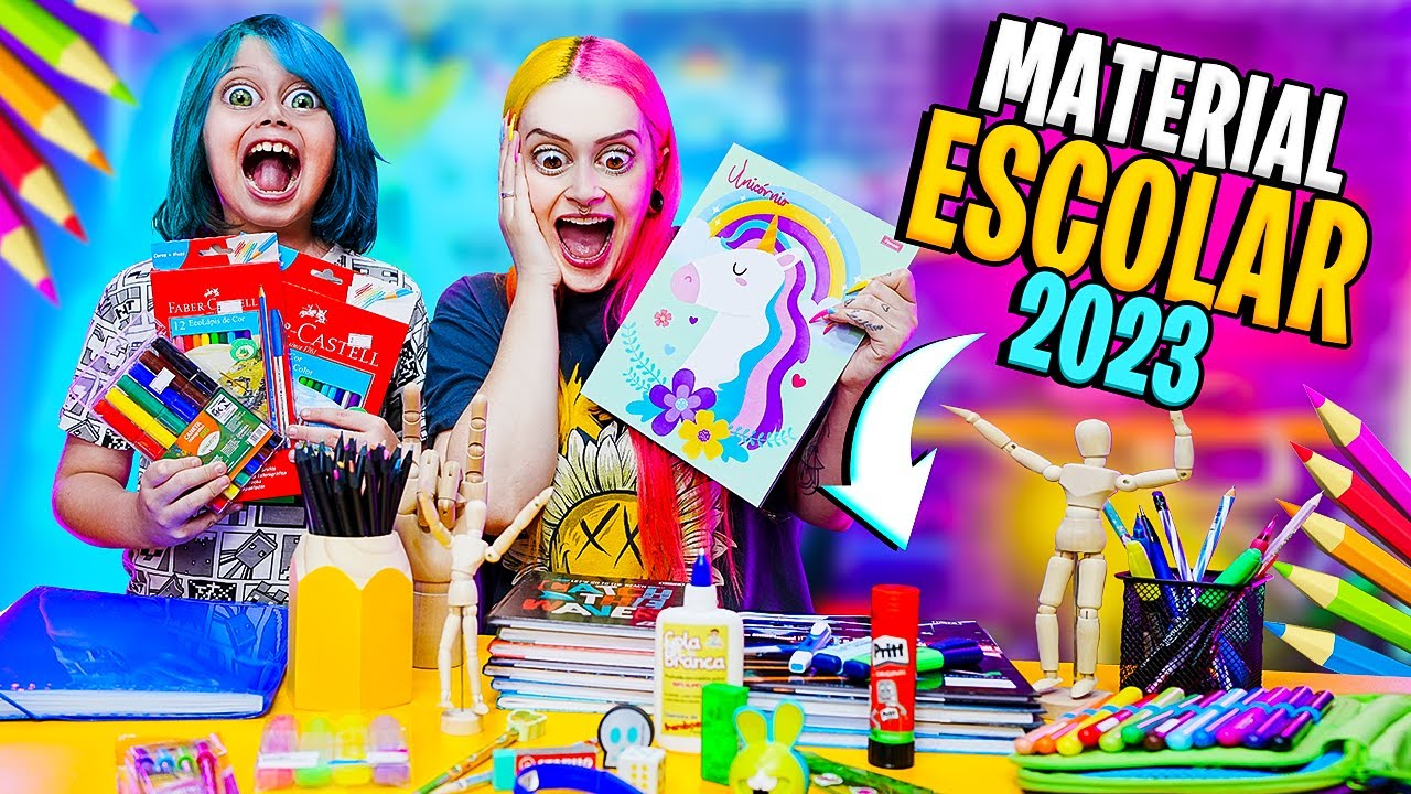 COMPRANDO MEU MATERIAL ESCOLAR 2023 😍 PRIMEIRO V&Iacute;DEO DO CANAL ( ALEC GO! Vlogs )