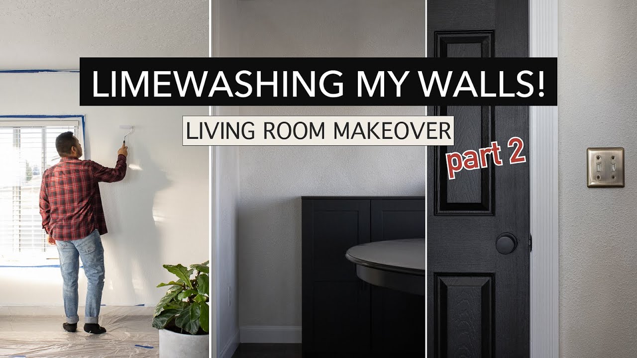 Minimalist Living Room Makeover Part 2: Limewash paint + new hardware