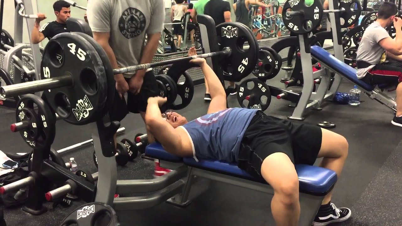 Teabagged bench 225lbs