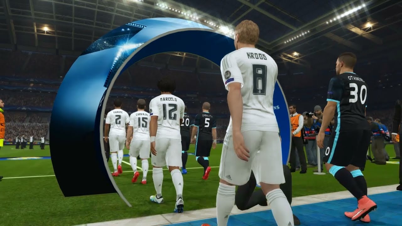 PES 2016 Лига чемпионов УЕФА (игровой процесс «Реал Мадрид» — «Манчестер Сити»)