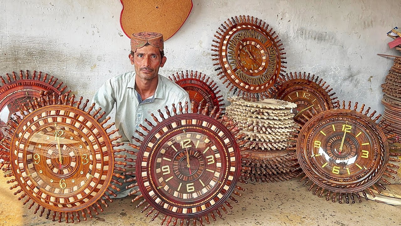 Incredible Process of Making Wooden Clock | Amazing Woodworking Project
