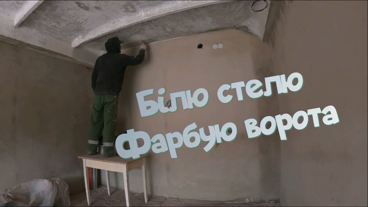 Білю стелю  та фарбую ворота ( 9 серія )