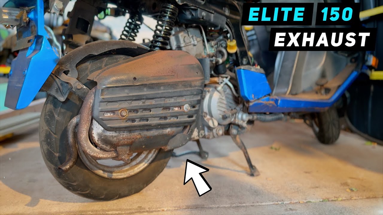 Honda Elite / Spacy 125 /150 - Exhaust ( Muffler ) Removal / Installation | Mitch's Scooter Stuff