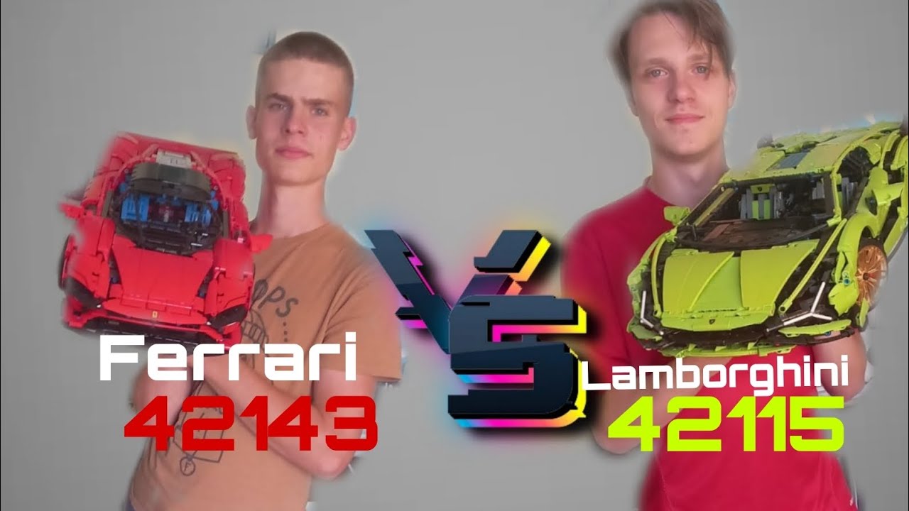 Lego Technic Lamborghini Sian fkp37 vs Ferrari Daytona Sp3/ сравнение двух легенд!!