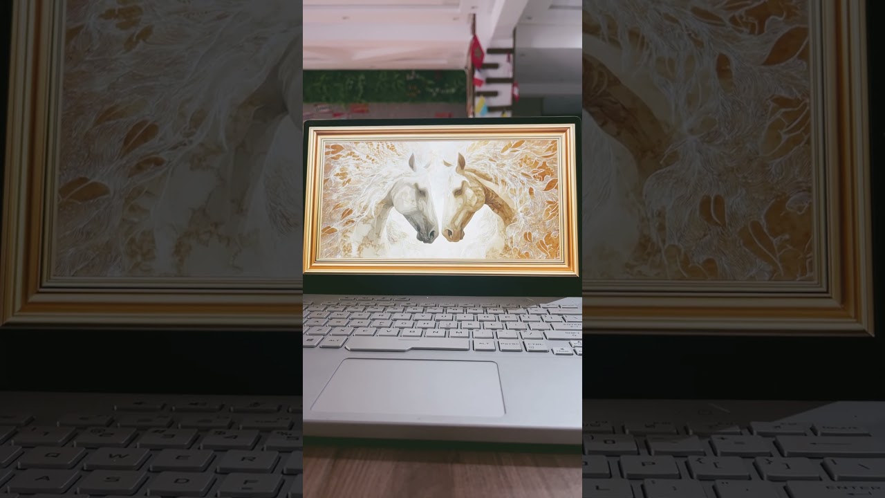 Frame tv art #frametvart #4kart #wallart #art #homedecor #horse #oilpainting #4kframe #framedart