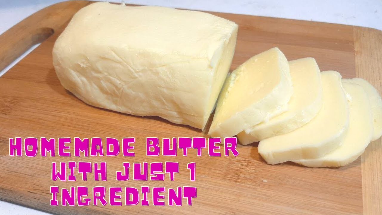 How To Make Butter With Just 1 Ingredient | Homemade Easy Unsalted Or Salted Butter Recipe