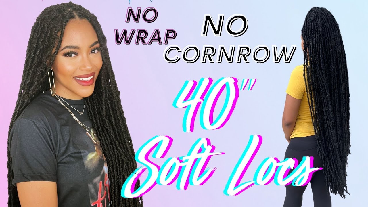 NO CORNROW, NO WRAPPING, NO RUBBER BANDS! Extra Long Soft Locs w/ Outre's 40