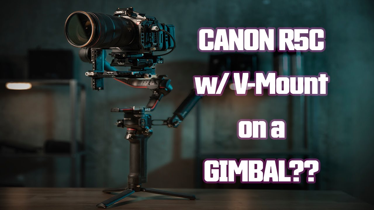 Canon R5C Rig with VMount Battery on a Gimbal