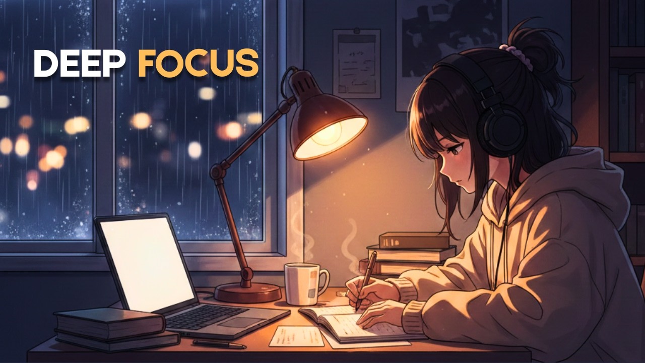 2 Hour Study With Me 🌙 | Lofi Music | Deep Focus | Calm Night Ambience
