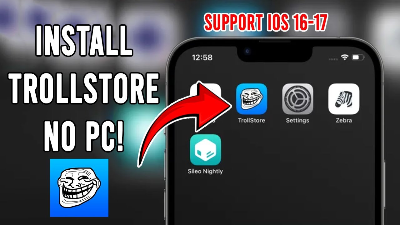 Как легко установить TrollStore на iOS 16-17 (без компьютера)