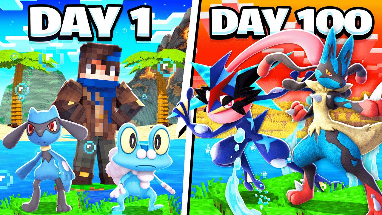 I Spent 100 DAYS With MEGA POKEMON ONLY In PIXELMON!