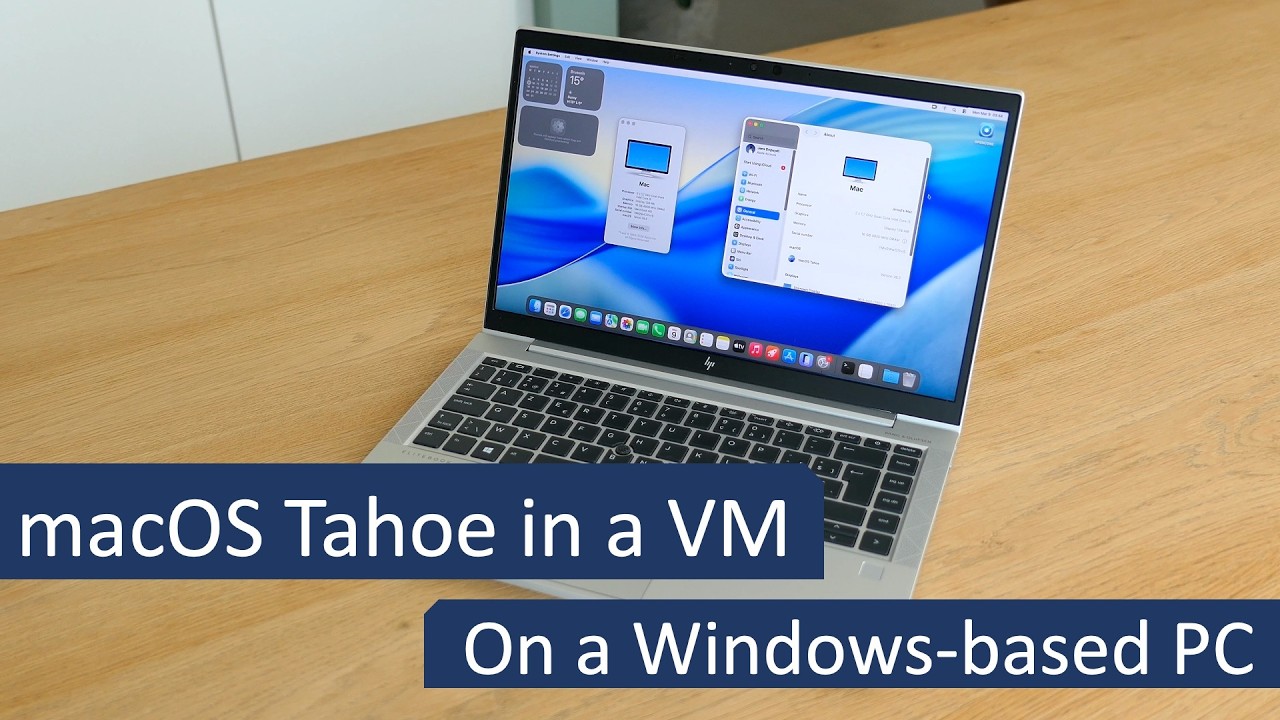 macOS Tahoe в виртуальной машине на ПК с Windows