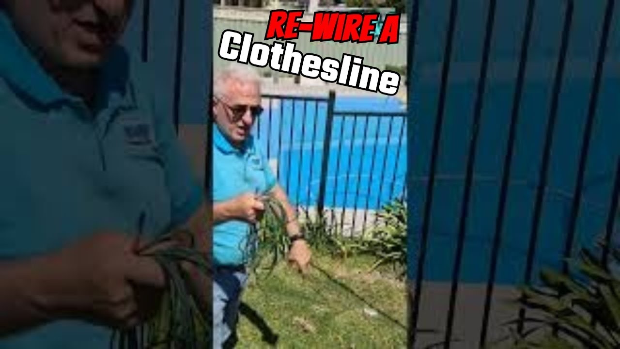 Rewiring a Hills Hoist Clothesline: The Ultimate DIY Upgrade! #SHORTS