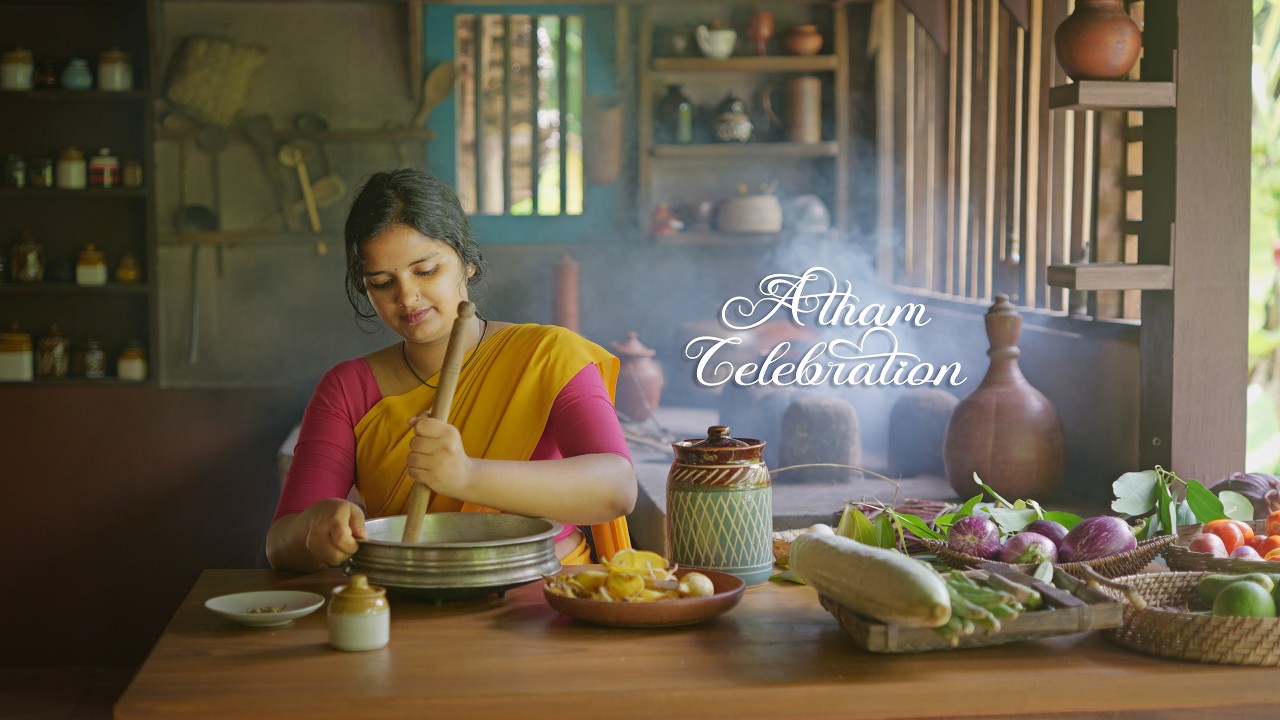 Atham in Our Village 🌼🌧️ |  Atham Celebration  & Traditional Kerala Rice Flour Sweet for breakfast.