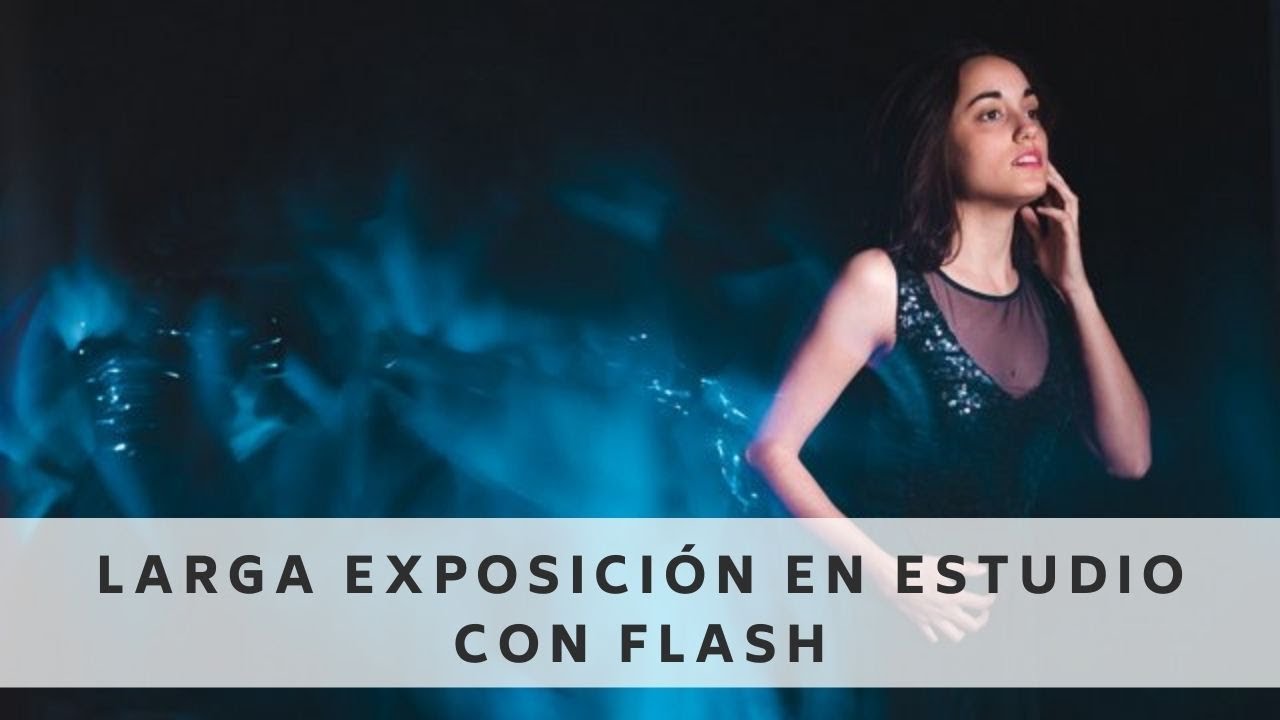 Larga exposición en el estudio con flash