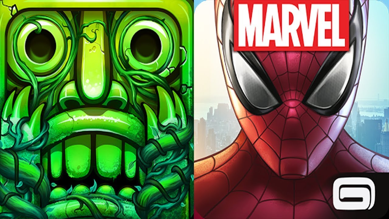 Temple Run 2 Lost Jungle VS MARVEL Spider Man Unlimited Android iPad iOS Gameplay HD