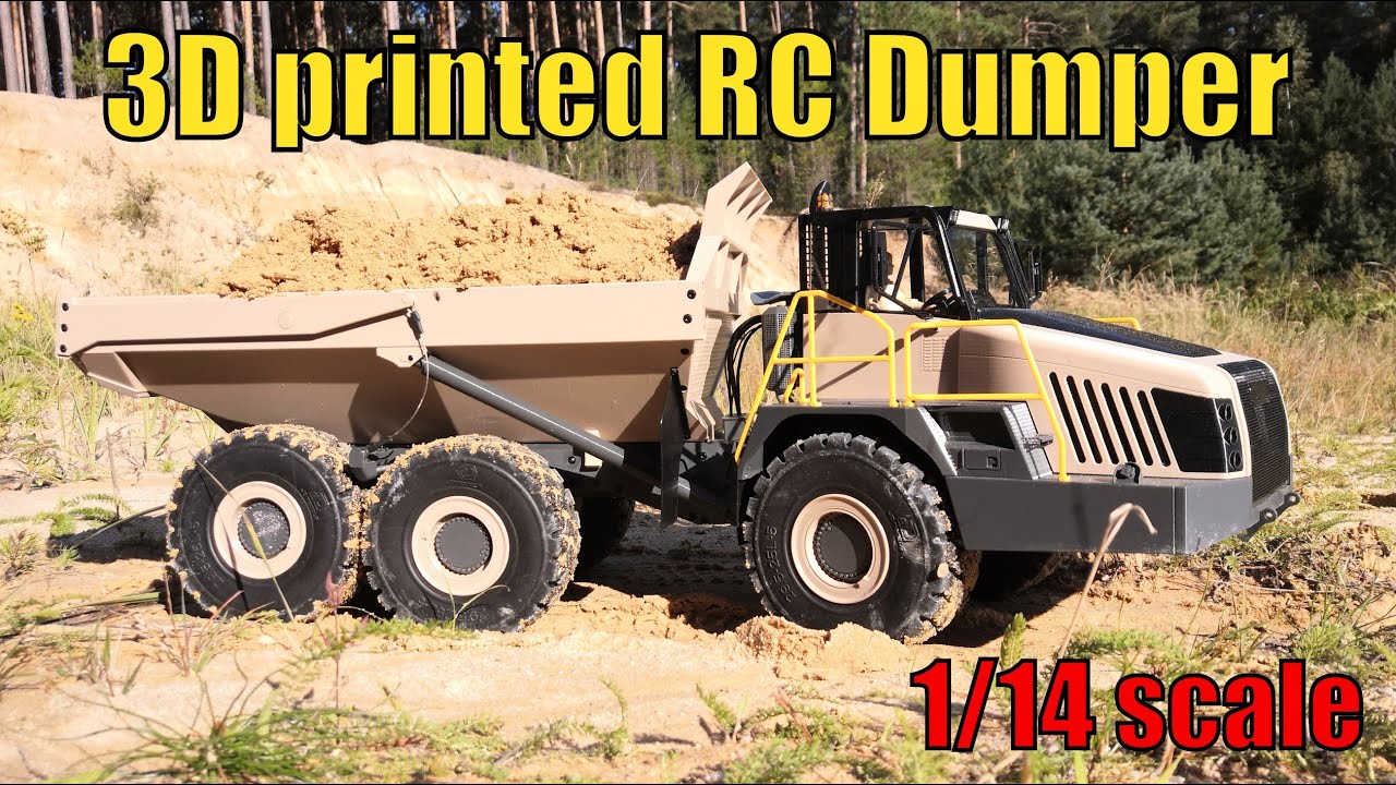 3D printed RC dumper Rokbak RA40 (1/14)