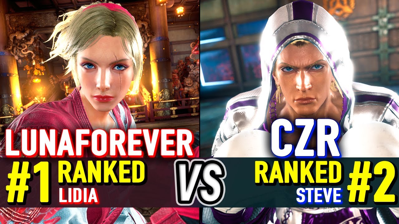T8 🔥 Lunaforever (#1 Ranked Lidia) vs CZR (#2 Ranked Steve) 🔥 Tekken 8 High Level Gameplay